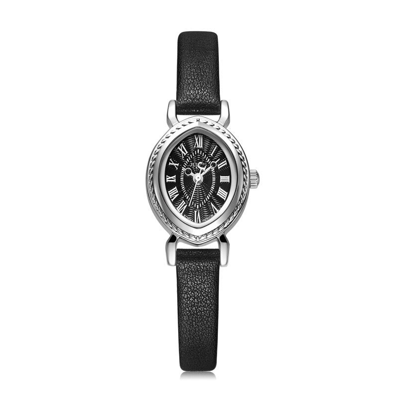 Oval Belt Quartz Movement Waterproof Compact Fashion Watch